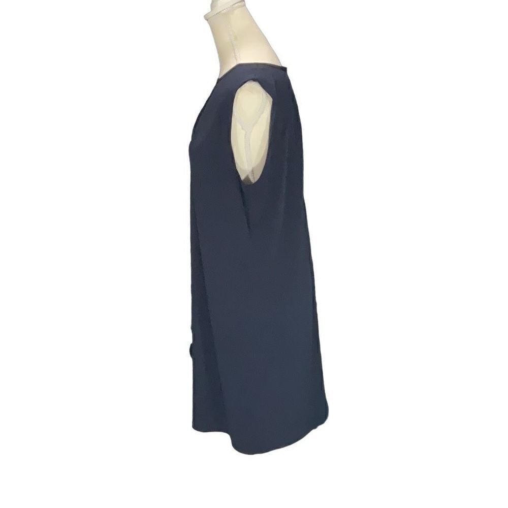Kut from the Kloth Navy Shift dress Lined V Neck V Back Sleeveless Size 8 - Picture 2 of 6